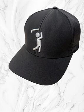 Bogey Bros Black Golfer Embroidered Baseball Cap fitted S/M